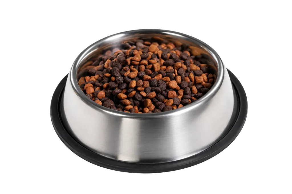 Plato de croquetas de Pet Food